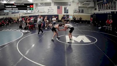 127 lbs Quarterfinal - Aaron Cook, Moshannon Valley Hs vs Chaney Shawl, Ringgold Hs