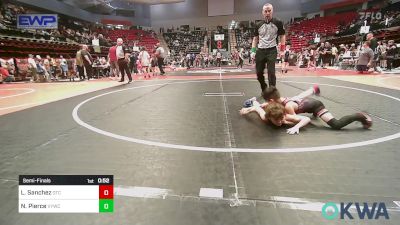 61 lbs Semifinal - Leon Sanchez, Owasso Takedown Club vs Nolan Pierce, Verdigris Youth Wrestling