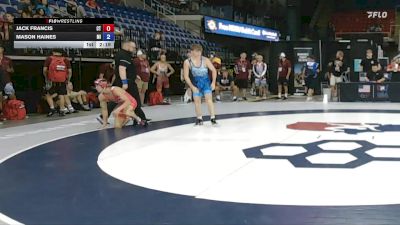 126 lbs Champ. Rd Of 256 - Jack Francis, CT vs Mason Haines, MI