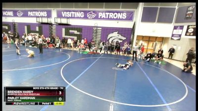 70 lbs Quarterfinal - Brenden Hardy, Riverton Wolf Pack Wrestling vs Parley Hardman, West Jordan