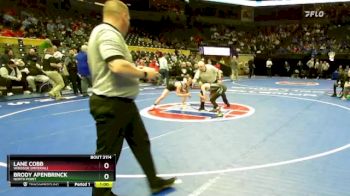 106 Class 3 lbs Cons. Round 1 - Lane Cobb, Windsor (Imperial) vs Brody Apenbrinck, North Point