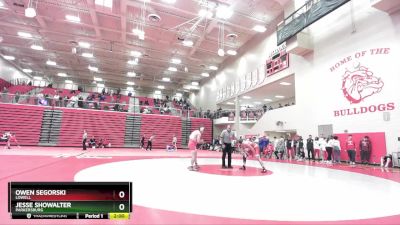 165 lbs Semifinal - Jesse Showalter, Parkersburg vs Owen Segorski, Lowell