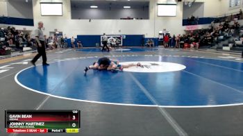 130 lbs Champ. Round 1 - GAVIN BEAN, Kodiak vs Johnny Martinez, Palmer High School