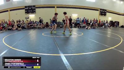 138 lbs Quarterfinal - Braxton Shines, South Bend Wrestling Club vs Owen Porterfield, Contenders Wrestling Academy