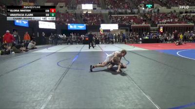 100 lbs Champ. Round 1 - Anastacia Clark, Livingston Wrestling Club vs Gloria Whitish, North Montana Wrestling CLub