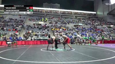 285 lbs Quarterfinal - Jacob Reynolds, Garrett High School vs Nolan Hiner, Southwood