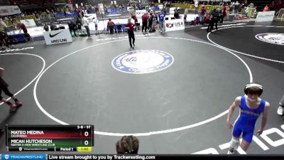 97 lbs Champ. Round 1 - Micah Hutcheson, Exeter X-Men Wrestling Club vs Mateo Medina, California