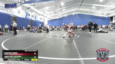 100 lbs Placement (4 Team) - Farynn Rhees, OpenMats Wrestling Club vs Brielynn Jackson, Queens Of Mayhem