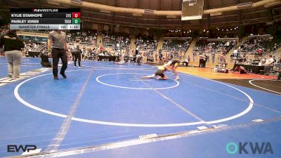 91 lbs Quarterfinal - Kylie Stanhope, Sallisaw Takedown Club vs Paisley Jones, Tecumseh Youth Wrestling