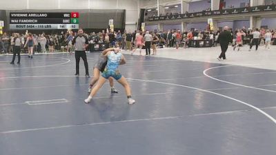 115 lbs Cons. Rd Of 32 - Wai Fandrich, Darkhorse WC vs Vivienne Arellano, Widefield Wrestling Club