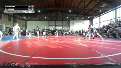 155 lbs Quarterfinal - Briar James, Sallisaw Takedown Club vs Eli Boggan, Team Tulsa Wrestling Club