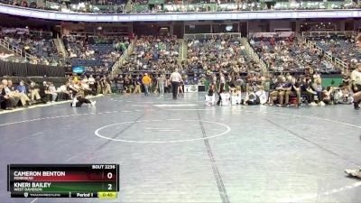 2A 120 lbs Cons. Round 2 - Cameron Benton, Morehead vs Kneri Bailey, West Davidson