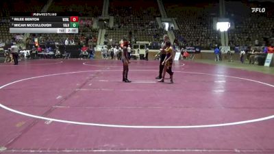 1-5A 100 3rd Place Match - Micah Mccullough, Valley High School vs Rilee Benton, W. S. Neal