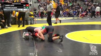 103 lbs 7th Place Match - Caden Lopez, Woodlake vs Cooper Colgate, Run To Danger