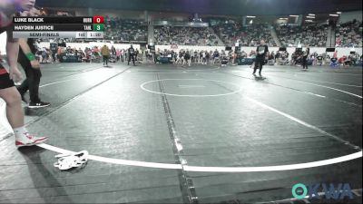 170 lbs Semifinal - Luke Black, Hurricane Wrestling Academy vs Hayden Justice, Tahlequah Wrestling Club