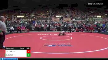 106 lbs Quarterfinal - Johnny Leck, Rose Hill vs Brock Sutton, Ottawa