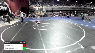 77 lbs Quarterfinal - Kaice Ruby, Touch Of Gold WC vs Griffin Mascarenas, Windsor WC