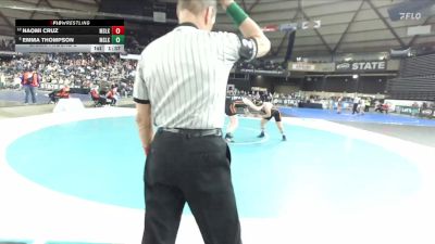 Girls 4A 155 lbs Champ. Round 2 - Emma Thompson, Moses Lake (Girls) vs Naomi Cruz, Moses Lake (Girls)