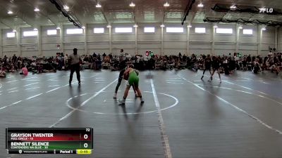 72 lbs Finals (2 Team) - Bennett Silence, Contenders WA Blue vs Grayson Twenter, Full Circle