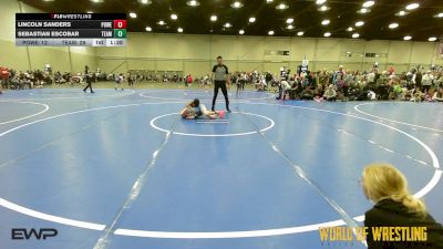 70 lbs Rr Rnd 2 - Lincoln Sanders, Powerhouse Elite 9U vs Sebastian Escobar, Team Savage 9U