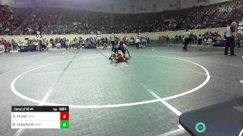 52 lbs Consi Of 16 #1 - Stryker Pruitt, Tecumseh Takedown Club vs Baylor Crawford, Murray County Takedown Club