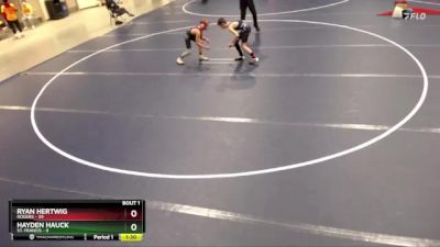 84 lbs Quarterfinals (8 Team) - Ryan Hertwig, Rogers vs Hayden Hauck, St. Francis