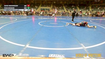 101 lbs Consi Of 16 #2 - Davis Westendorf, Immortal Athletics WC vs Evan Mcmann, Smittys Barn