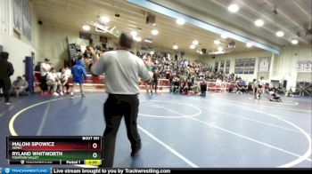 195 lbs Champ. Round 2 - Ryland Whitworth, Fountain Valley vs Malohi Sipowicz, Hemet