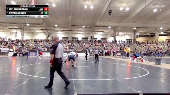 A 150 lbs Cons. Round 2 - Jaylen Hartzog, James Lawson High School vs Owen Hassler, Greenbrier High School