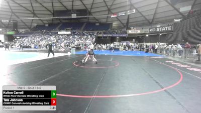 82 lbs Champ. Rd Of 16 - Kolton Carroll, White River Hornets Wrestling Club vs Tate Johnson, CNWC Concede Nothing Wrestling Club