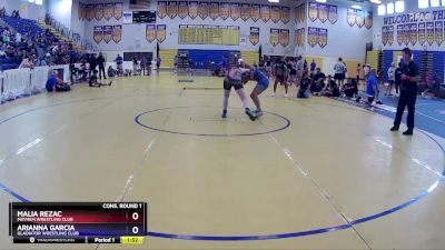 139 lbs Cons. Round 1 - Malia Rezac, Mayhem Wrestling Club vs Arianna Garcia, Gladiator Wrestling Club