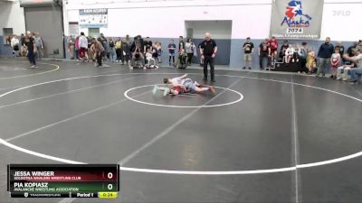 90 lbs Semifinal - Pia Kopiasz, Avalanche Wrestling Association vs Jessa Winger, Soldotna Whalers Wrestling Club