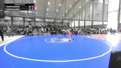 Junior Boys FS - 157 lbs Cons. Round 2 - Javian Blessing, WA vs Hesston Likens, OR