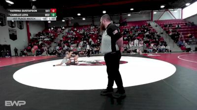 105 lbs 1st Place Match - Katrina Gustafson, TUTTLE vs Camille Loya, WESTMOORE