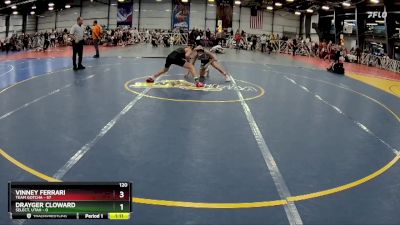 120 lbs Rd# 2 10:30am Friday - Vinney Ferrari, Team Gotcha vs Drayger Cloward, SELECT, Utah