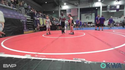 90 lbs Rr Rnd 5 - Luke Stevens, Beggs Youth Wrestling Program vs Crew Card, Tulsa Blue T Panthers