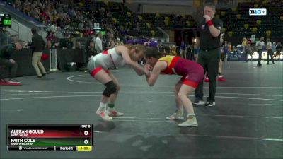 116 lbs Semifinal - Faith Cole, Iowa Wesleyan vs Aleeah Gould, Army WCAP