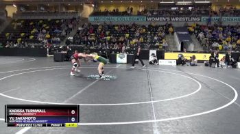 117 lbs 3rd Place Match - Karissa Turnwall, Emmanuel University vs Yu Sakamoto, Northern Michigan University