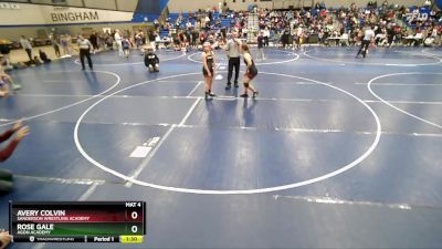 140 lbs Semifinal - Avery Colvin, Sanderson Wrestling Academy vs Rose Gale, Agon Academy