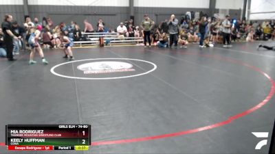 74-80 lbs Round 2 - Keely Huffman, COWA vs Mia Rodriguez, Thunder Mountain Wrestling Club