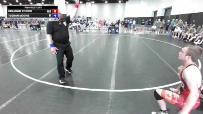 120 lbs Braydon Studer, Ohio Scarlet vs Teghan Moore, Wisconsin