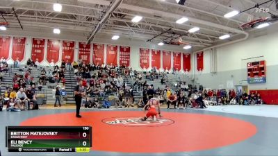 150 lbs Champ. Round 2 - Eli Bency, Palisade vs Britton Matejovsky, Eaglecrest