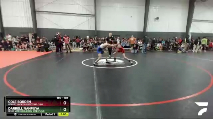 138 Lbs Champ. Round 1 - Cole Borden, Reality Sports Wrestling Club Vs ...