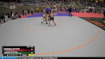 120 lbs Quarterfinal - Maverick Shearer, Cowboy Mat Club vs Aubree Buxton, Forest Grove Jr Viks Wrestling