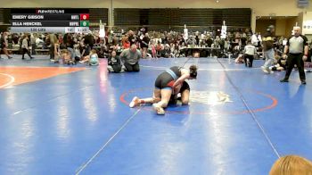 130 lbs Rr Rnd 2 - Emery Gibson, NewWhale Teel - Girls vs Ella Henckel, NewWhale Purple - Girls