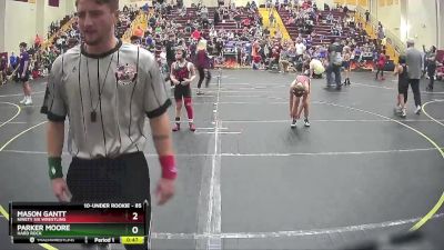 85 lbs Cons. Semi - Mason Gantt, Ninety Six Wrestling vs Parker Moore, Hard Rock