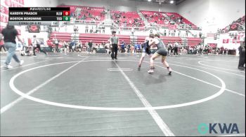 110 lbs Consi Of 8 #2 - Kardyn Prasch, Harrah Little League Wrestling vs Boston Bordwine, Tecumseh Youth Wrestling