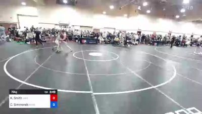 70 kg Rnd Of 128 - Kaemen Smith, Navy Wrestling Club vs Connor Simmonds, Minnesota