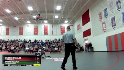 132 lbs Quarterfinal - Owen Gonzalez, Cf Northwest vs Jakob DeLuca, Poland Seminary