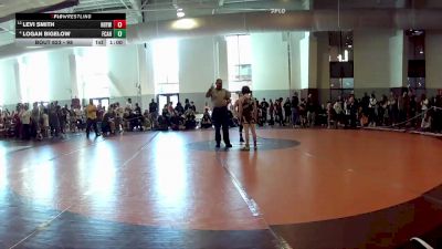 98 lbs Champ. Round 1 - Levi Smith, Hanover Hawkeye Youth Wrestlin vs Logan Bigelow, Midlothian Miners Wrestling Club